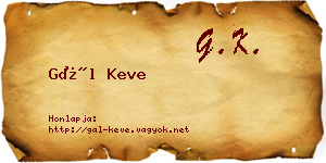 Gál Keve névjegykártya